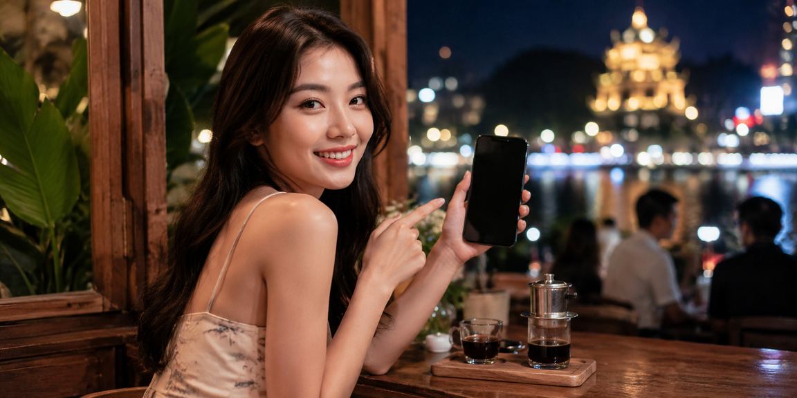 Người dùng tại Ninh Bình trải nghiệm casino trực tuyến trên điện thoại bên ly cà phê