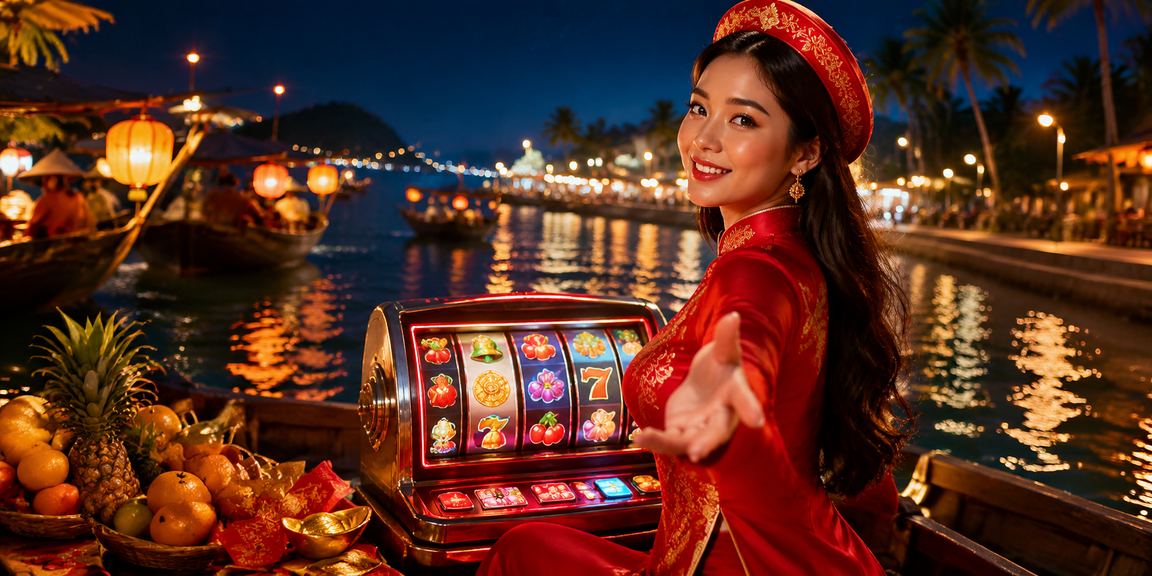 Không khí lễ hội Tết tại Phan Thiết với slot game chủ đề truyền thống Việt Nam