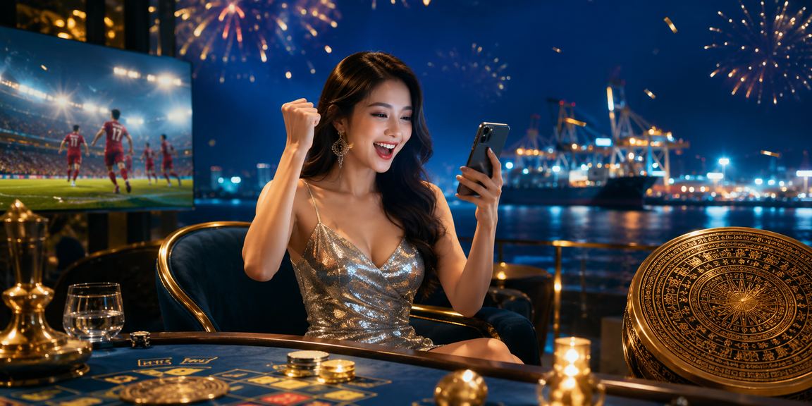 Cảnh trải nghiệm cá cược casino của người dùng Việt Nam trên thiết bị di động